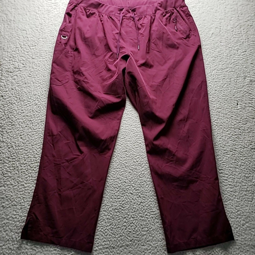 Ava Therese Pants Womens 3XL Red Microfiber Elastic Waist Sweatpants Stretch